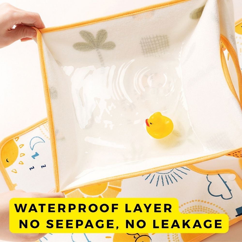 Baby Washcloth & Waterproof Baby Bib and Face Towel