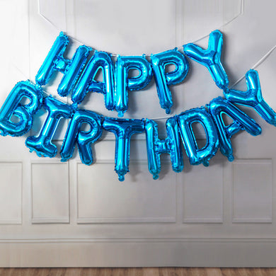 16-Inch Happy Birthday Foil Letter Balloons Set