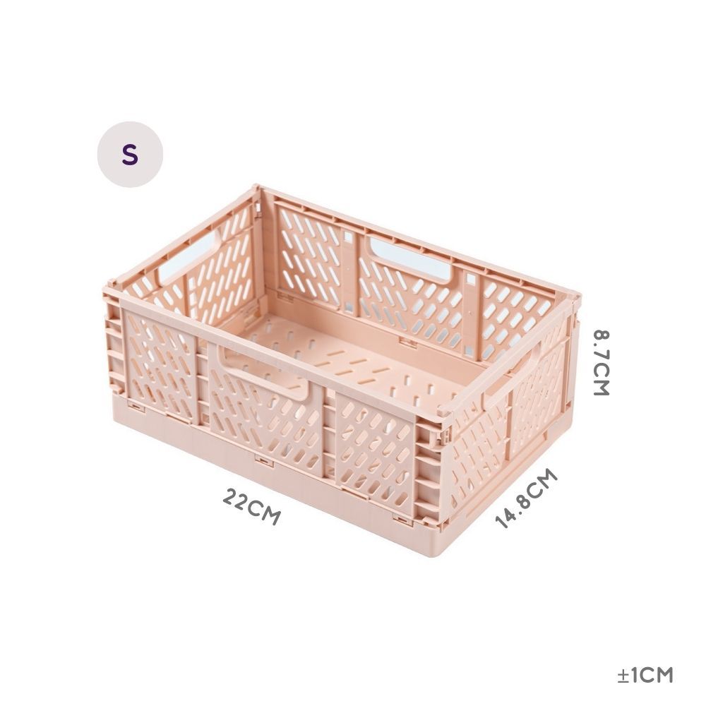 Collapsible Plastic Storage Basket, Desktop Organizer & Multi-Purpose Storage Box