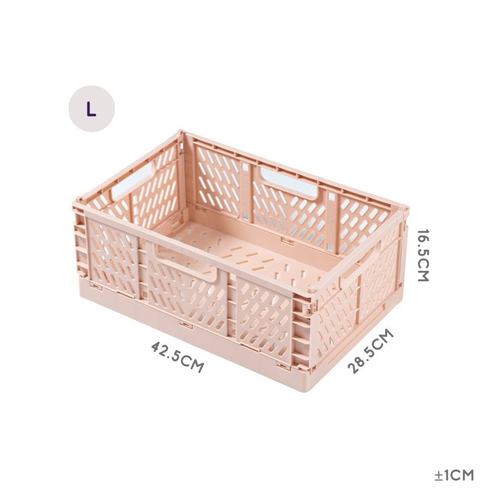 Collapsible Plastic Storage Basket, Desktop Organizer & Multi-Purpose Storage Box