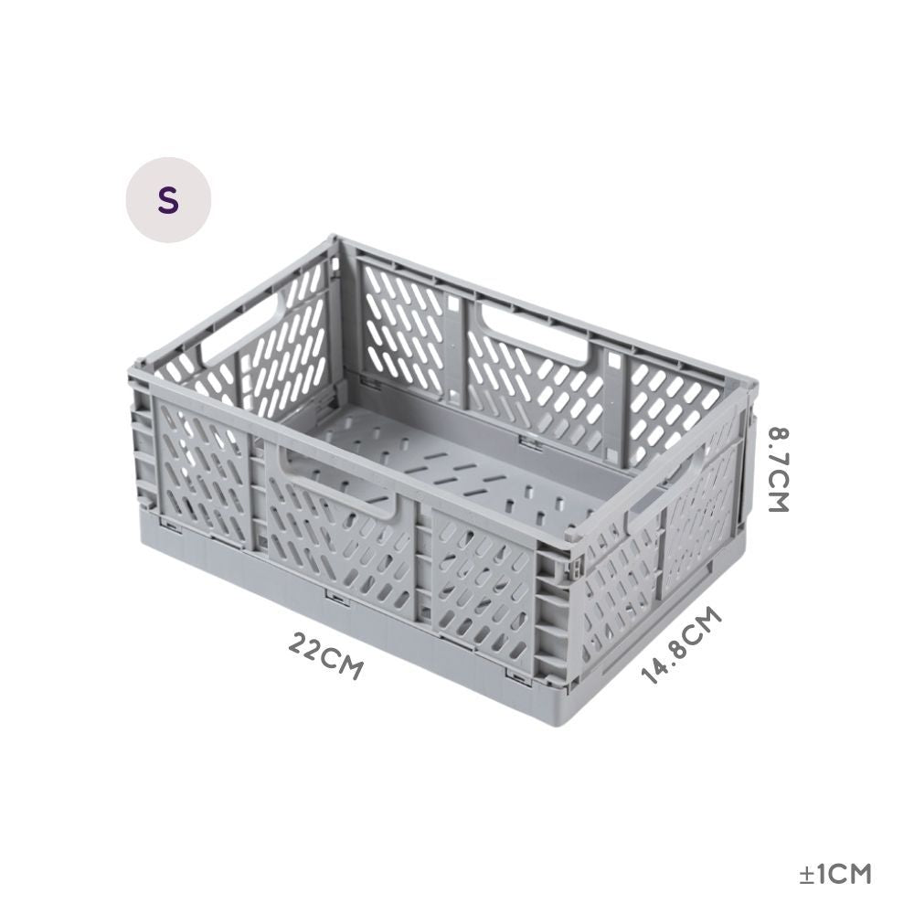 Collapsible Plastic Storage Basket, Desktop Organizer & Multi-Purpose Storage Box
