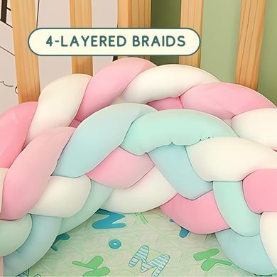 Thick 4-Strand Baby Crib Bumper