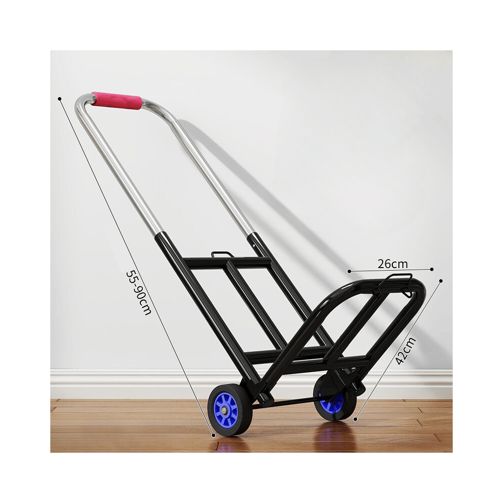 Folding Portable Quiet Wheel Hand Trolley Lightweight Utility Cart