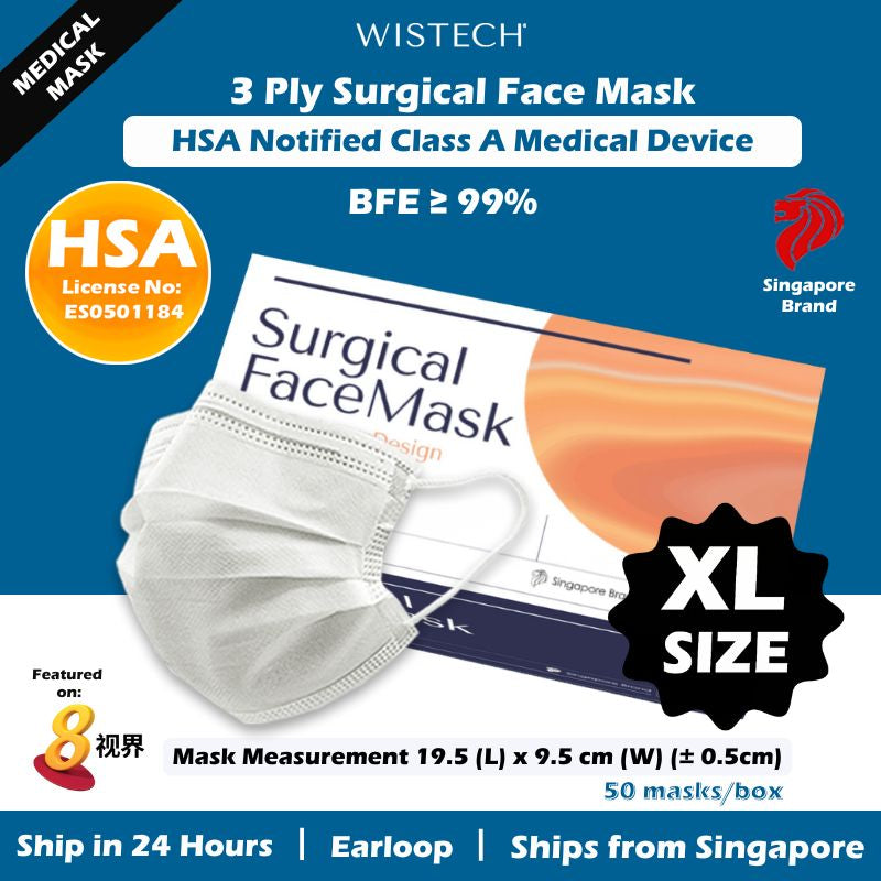 2 BOXES OF XL SURGICAL MASKS AT ONLY $28.90 WITH FREE SHIPPING