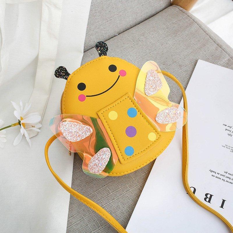 2024 Trendy Children's Bee Crossbody Bag - Cute Cartoon Shoulder & Coin Bag for Girls