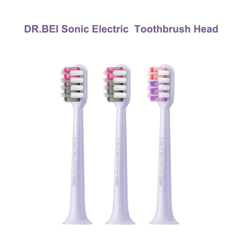 Xiaomi Dr.Bei Sonic Electric Toothbrush Head (Violet Gold) 3pcs - Wistech Singapore