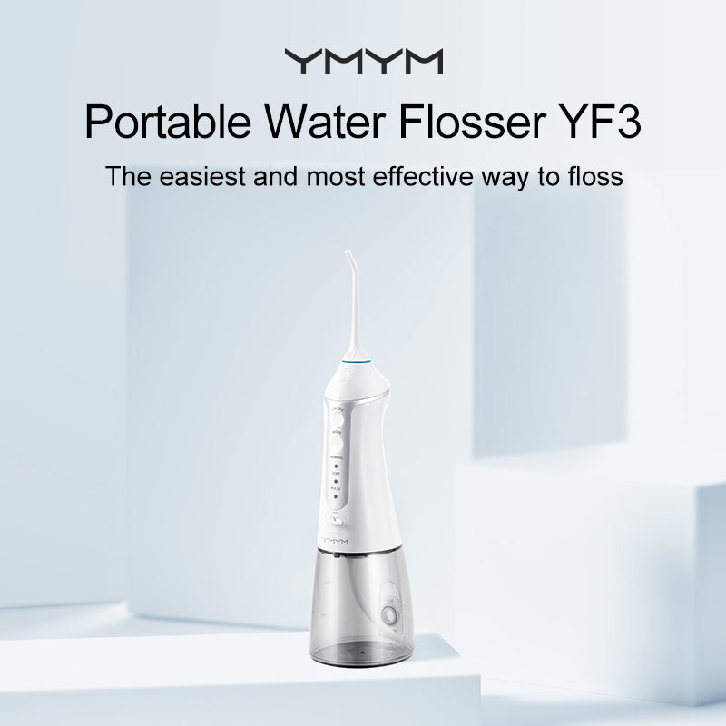 Xiaomi DR·BEI YMYM Water Flosser YF3 Oral Irrigator USB Rechargeable Portable Dental Water Jet 300ML Water Tank Waterproof Cleane - Wistech Singapore