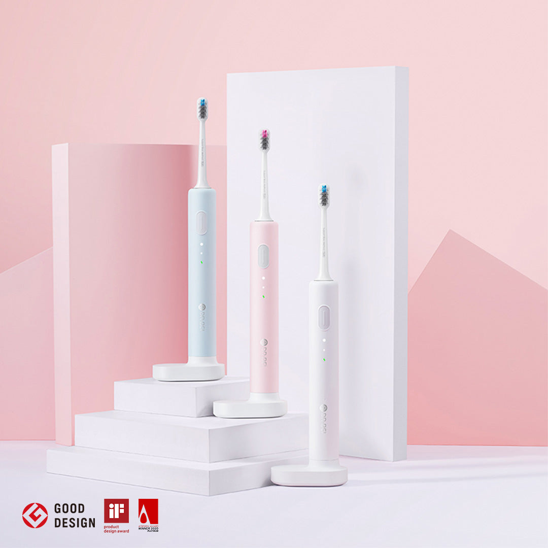 Xiaomi Dr.Bei Sonic Electric Toothbrush (Blue & Pink & White ) Suitable for both Adults/Children/Kids - Wistech Singapore