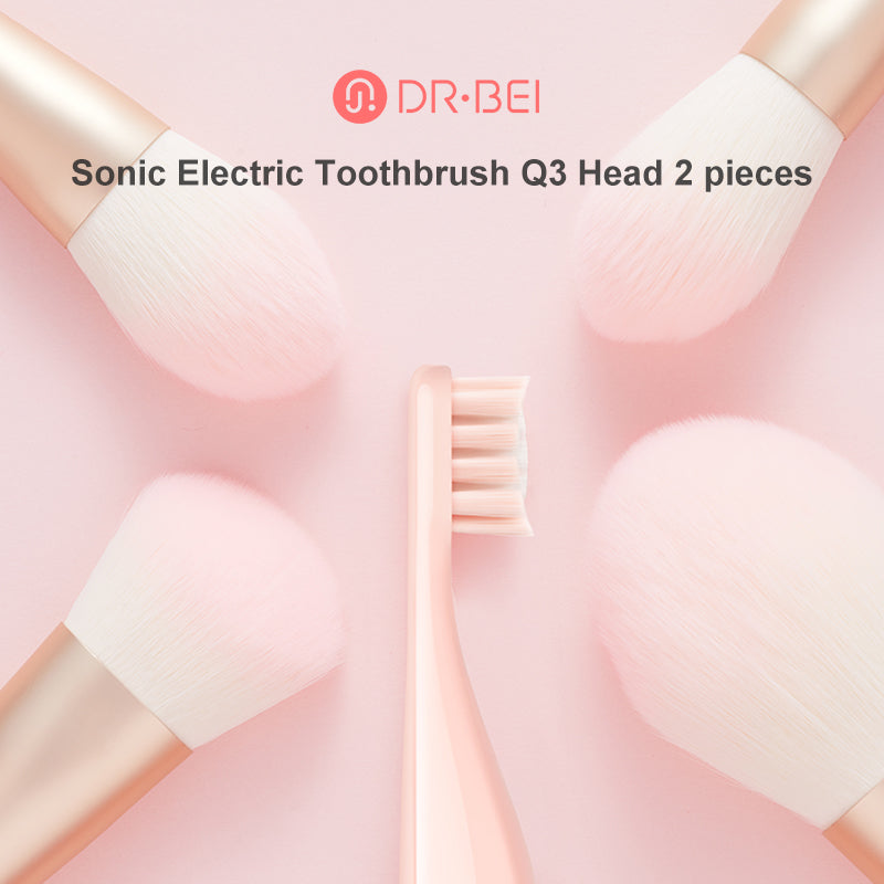 Xiaomi Dr.Bei Sonic Electric Toothbrush Head Q3 (Lipstick) 2pcs - Wistech Singapore