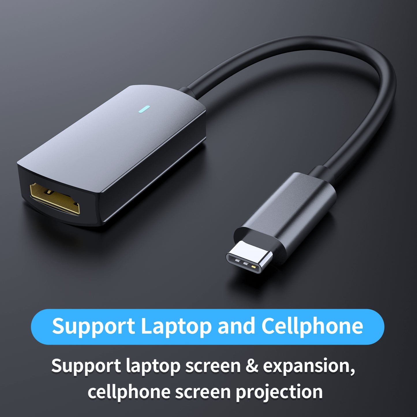 Wistech USB C Type-C Apadter Hub BX1H to HDMI 2.1 4K 60Hz 3840x2160 Support Laptop Cellphone Type-C Adapter USB C Hub - Wistech Singapore