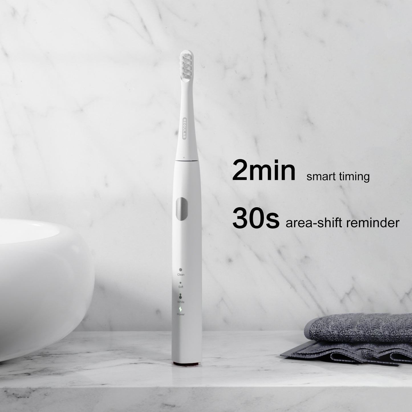 Xiaomi DR.BEI White GY1 Sonic Rechargeable Electric Toothbrush With 2 Brush Heads Adult Soft Bristle Whitening Tooth Bru - Wistech Singapore