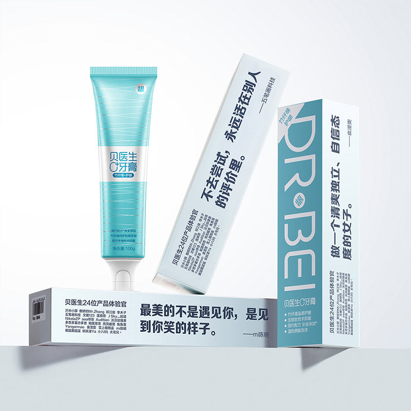 DR.BEI 0+ Toothpaste, 100g (Bamboo Mint) Xiaomi Youpin DR·BEI 0+ Bamboo Fiber Toothpaste for Clean Teeth and Prevent Plaque and Bacteria Eliminate 99% - Wistech Singapore