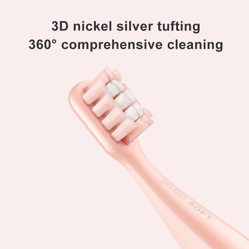 Xiaomi Dr.Bei Sonic Electric Toothbrush Head Q3 (Lipstick) 2pcs - Wistech Singapore