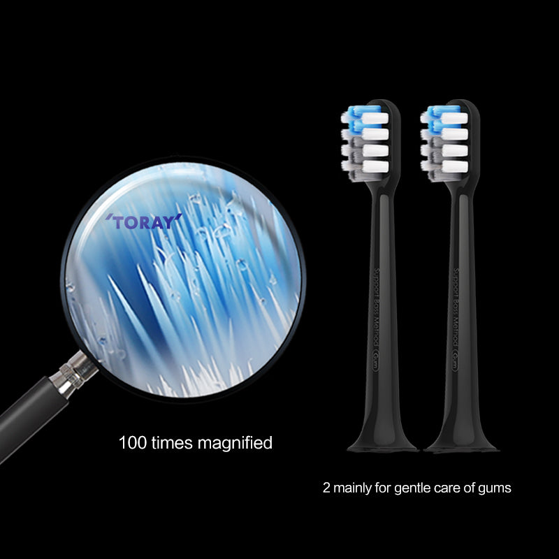 Xiaomi Dr.Bei Sonic Electric Toothbrush Head (Black Gold) 3pcs pack - Wistech Singapore