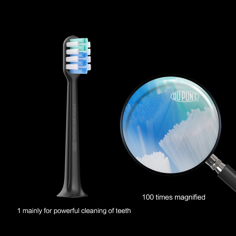 Xiaomi Dr.Bei Sonic Electric Toothbrush Head (Black Gold) 3pcs pack - Wistech Singapore