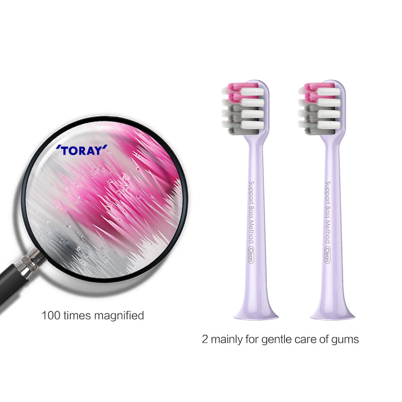 Xiaomi Dr.Bei Sonic Electric Toothbrush Head (Violet Gold) 3pcs - Wistech Singapore