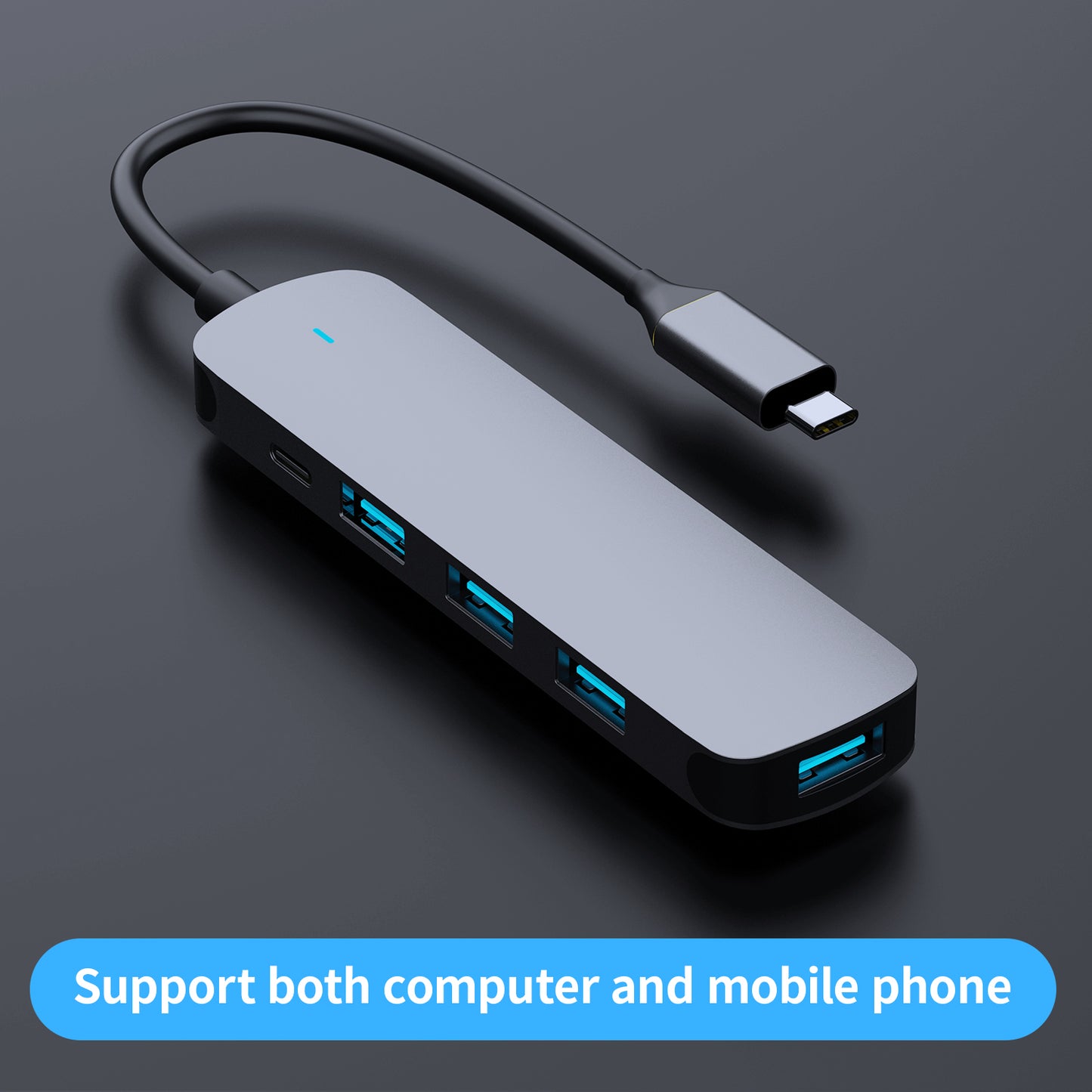 Wistech USB C Type-C Hub 4 in 1 BX4U USB 3.0 Adapter High-speed transmission 5G bps 500ms/s - Wistech Singapore
