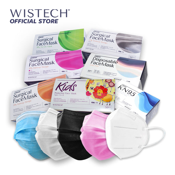 Sunset Gradient Wistech 3 Ply Surgical Face UV MASK - Wistech Singapore