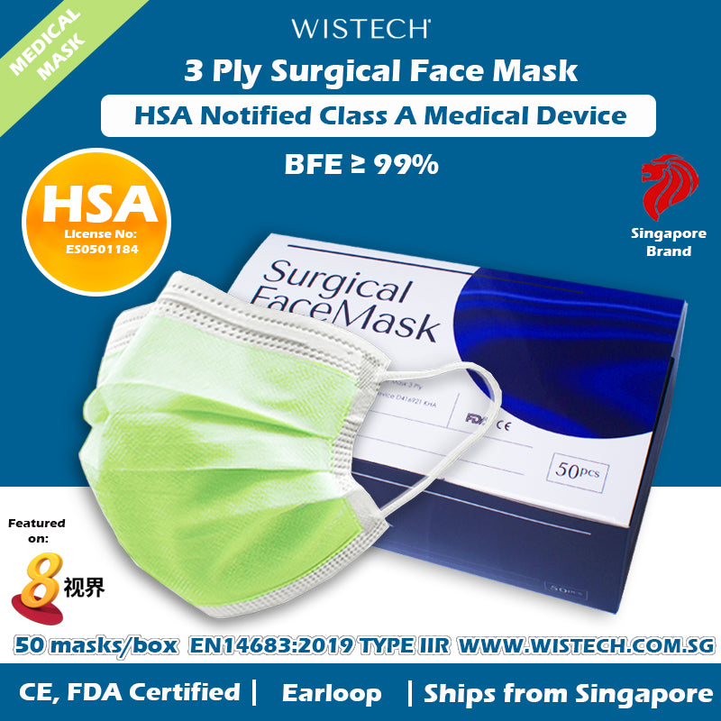 green surgical mask