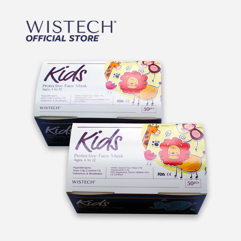 Wistech 3-Ply Kids Protective Face Mask UVMASK™️ (Black/Pink/White) - Wistech Singapore