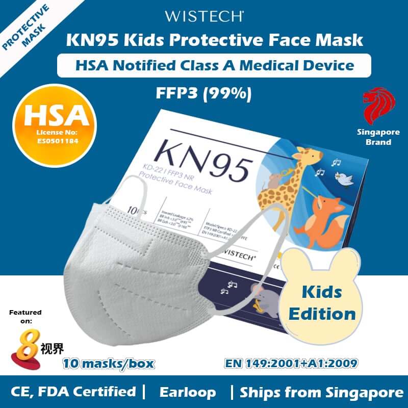 kn95 white kids mask