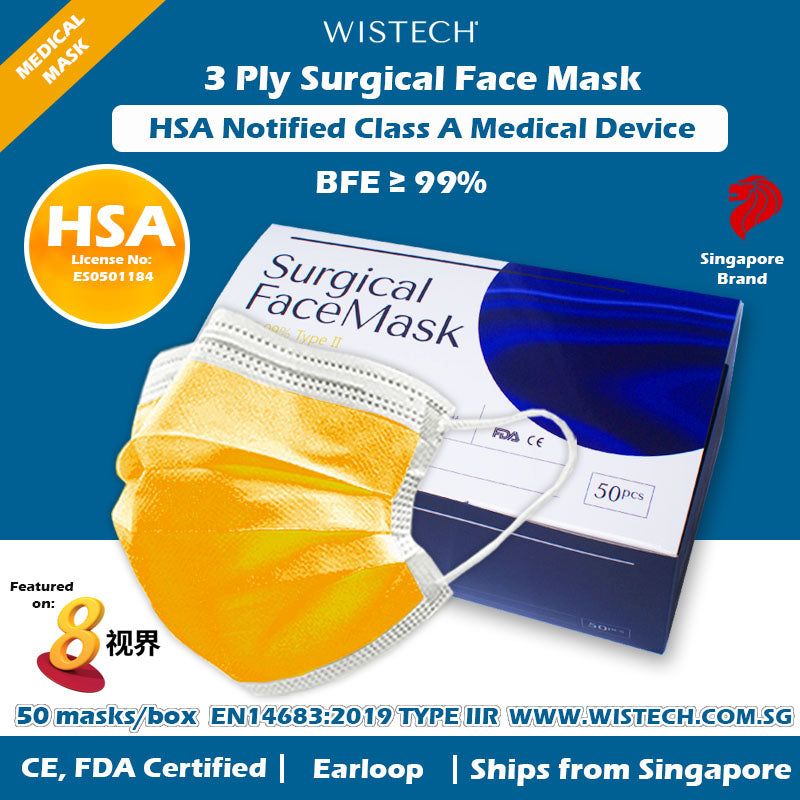 mandarin orange surgical mask
