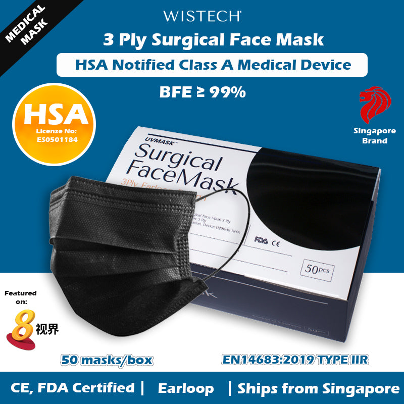 surgical black mask