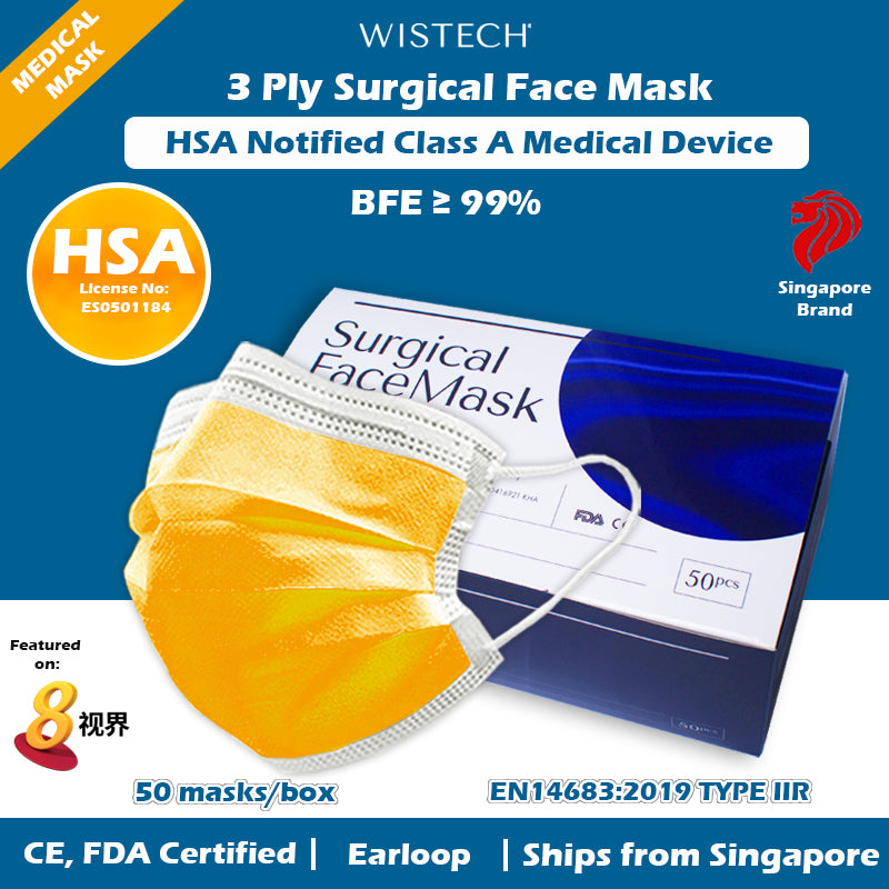 surgical orange mask