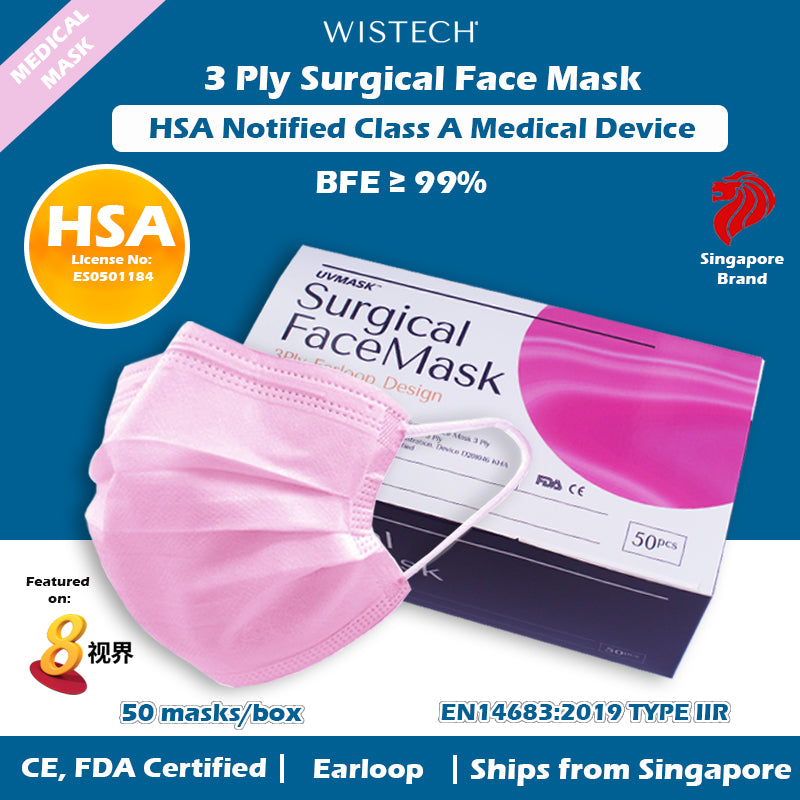 surgical pink mask