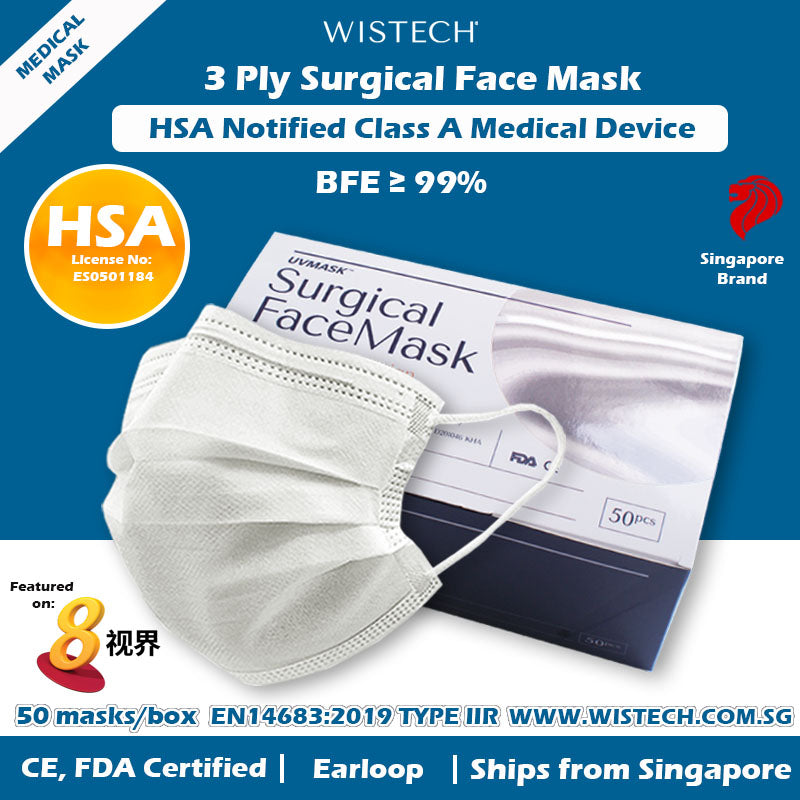white surgical mask