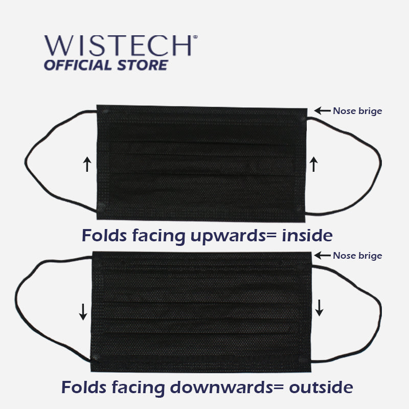 How to wear Black surgical mask 