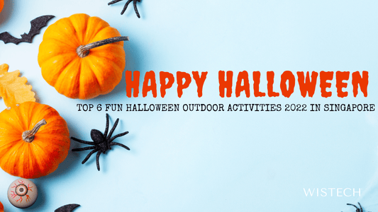 Halloween banner with the title of the blog and Happy Halloween