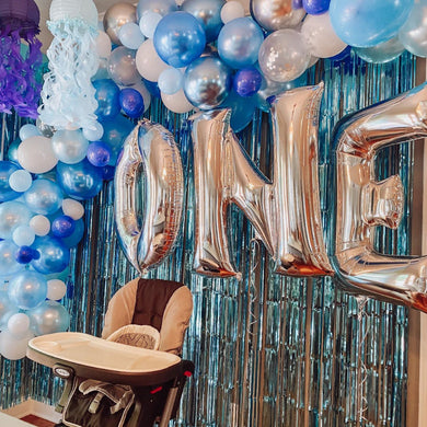 Big Shiny Macaron Foil Curtain Backdrop