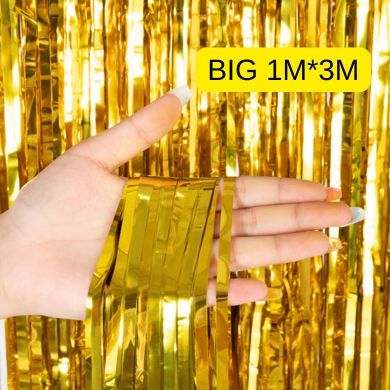 Big Shiny Macaron Foil Curtain Backdrop