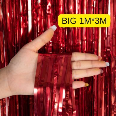 Big Shiny Macaron Foil Curtain Backdrop