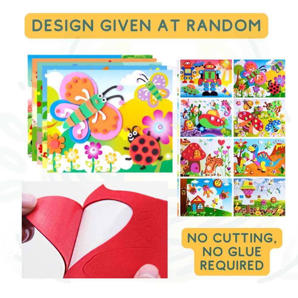 DIY EVA Foam Artwork Kit Button Pom Pom Crafts
