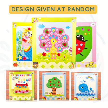DIY EVA Foam Artwork Kit Button Pom Pom Crafts
