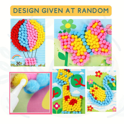 DIY EVA Foam Artwork Kit Button Pom Pom Crafts
