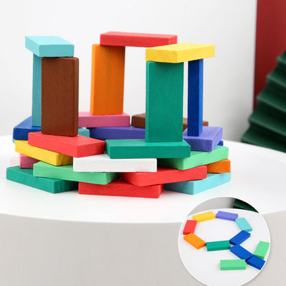 Large Wooden Domino Set for Kids & Adults