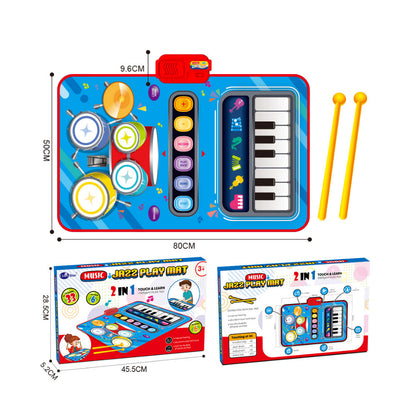 Kids Electronic Music Mat – 2-in-1 Piano & Drum Set
