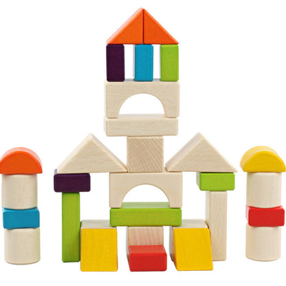 Colorful Wooden Building Blocks Set for Toddlers