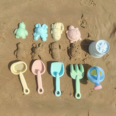 Foldable Beach Toy Set with Shovel & Pail + Mats
