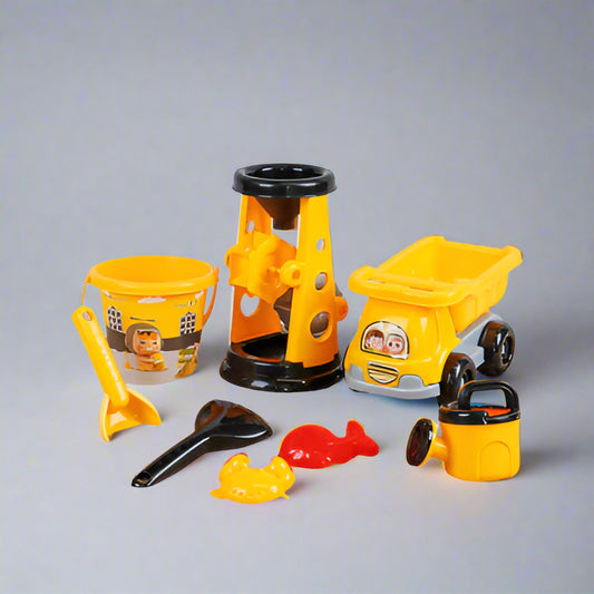 Foldable Beach Toy Set with Shovel & Pail + Mats