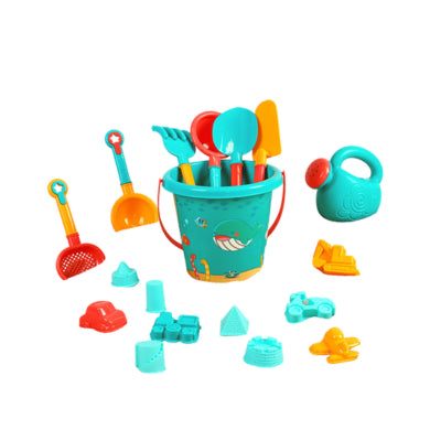 Foldable Beach Toy Set with Shovel & Pail + Mats