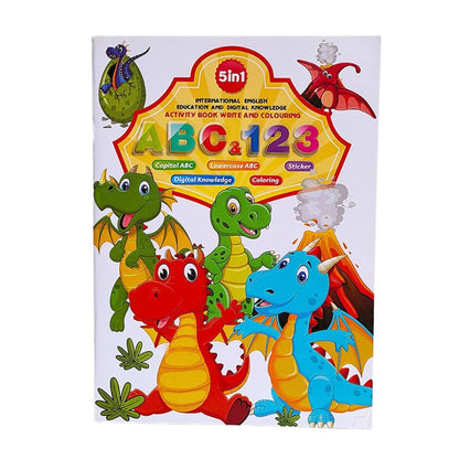Kids Cartoon Coloring Book with Stickers