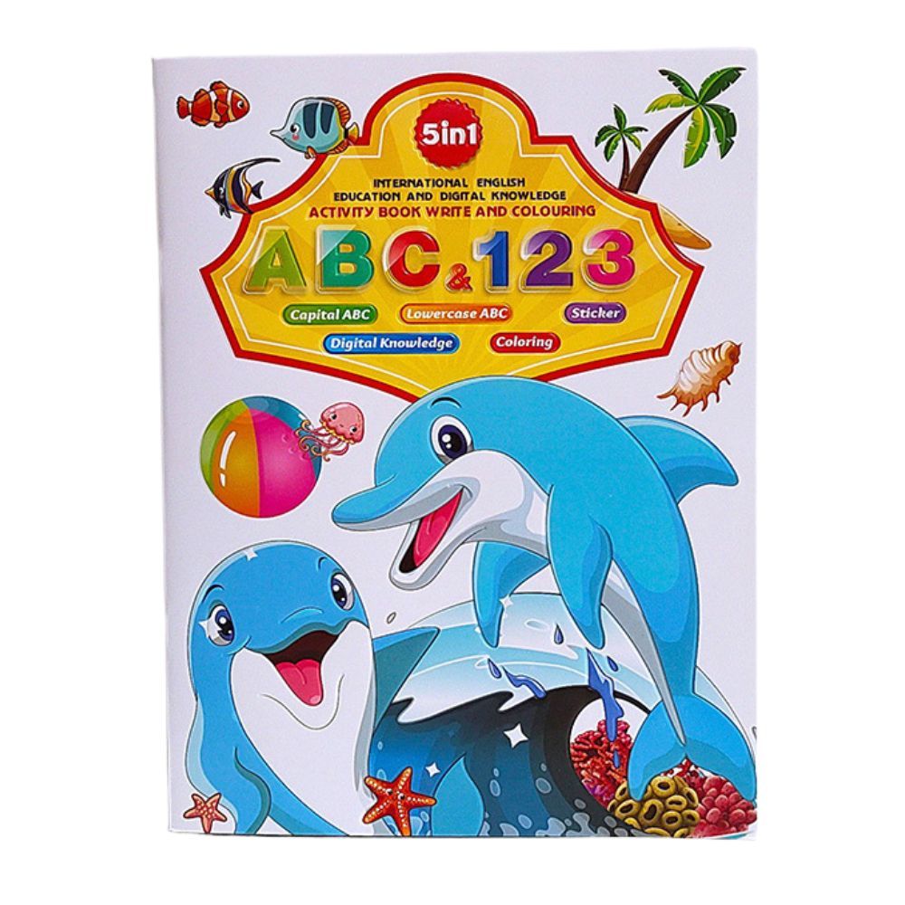 Kids Cartoon Coloring Book with Stickers