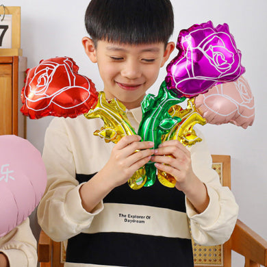 Roses and Diamond Ring Foil Balloons – Mother’s Day and Party Decoration
