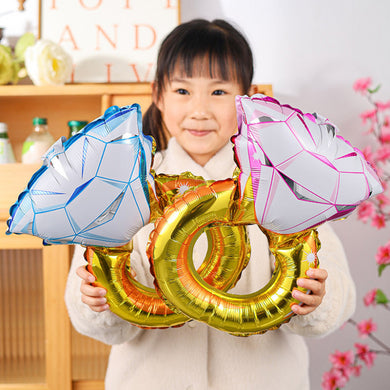 Roses and Diamond Ring Foil Balloons – Mother’s Day and Party Decoration