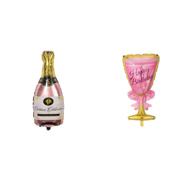 Exquisite Bottle & Glass-Shaped Foil Balloons