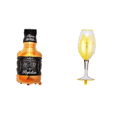 Exquisite Bottle & Glass-Shaped Foil Balloons